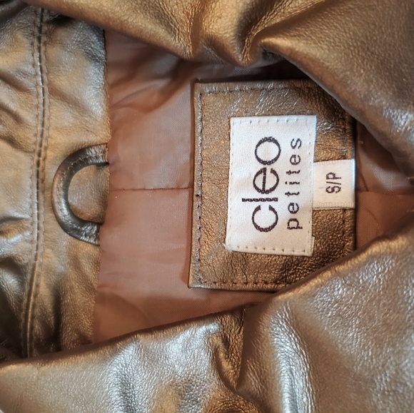 Leather Cleo Petites Jacket - Picture 3 of 4